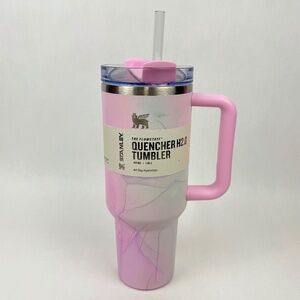 NEW Stanley Quencher H2.0 40oz Tumbler Pink Watercolor Tulle Target Exclusive
